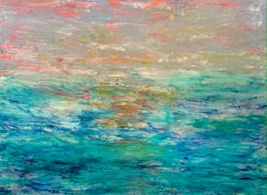 SUNRISE ABSTRACTION Peinture intitulée "SUNRISE ABSTRACTION" par Monica Maja Richardson, Œuvre d'art originale, Acrylique Monté sur Châssis