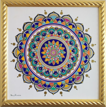 Peinture intitulée "FORTITUDINE  Mandala" par Monica Picilocchi, Œuvre d'art originale, Acrylique