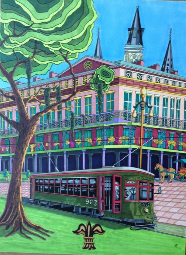 Рисунок под названием "New Orleans" - Monica Puryear, Подлинное произведение искусства, Маркер