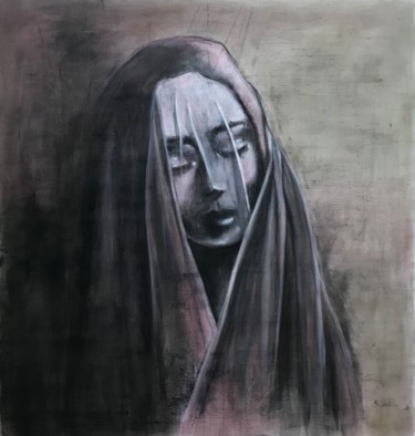 Painting titled "Silence" by Mónica Silva, Original Artwork, Acrylic