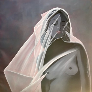 Painting titled "Veil III" by Mónica Silva, Original Artwork, Acrylic