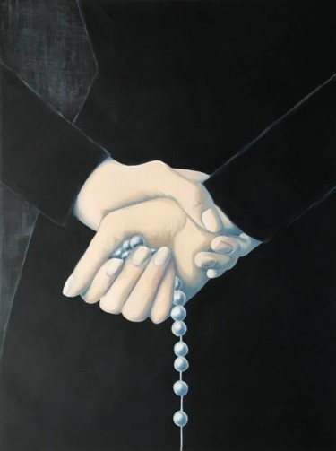 Painting titled "Grieve" by Mónica Silva, Original Artwork, Acrylic