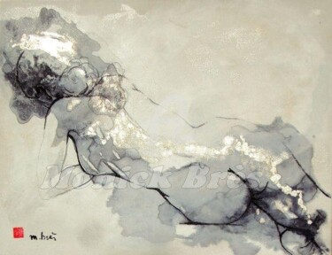 Рисунок под названием "LA RIVIERE D'ARGENT" - Monick Bres, Подлинное произведение искусства, Чернила