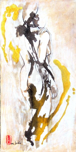 Рисунок под названием "LIANE" - Monick Bres, Подлинное произведение искусства, Чернила