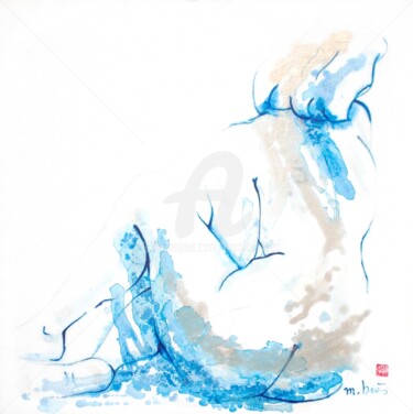 Картина под названием "PERPLEXE 2" - Monick Bres, Подлинное произведение искусства, Чернила