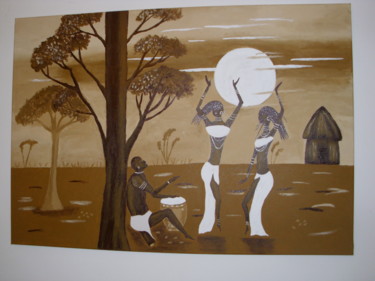 Pintura intitulada "Afrika" por Monika Brasi, Obras de arte originais