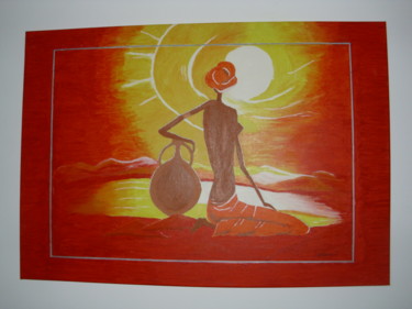 Pittura intitolato "Sonnenuntergang" da Monika Brasi, Opera d'arte originale, Olio
