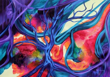 Pintura titulada "Tree of Life" por Mónika Katalin Pál, Obra de arte original, Oleo