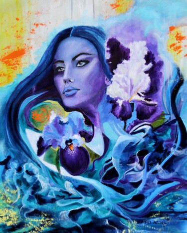 Картина под названием "Soul of the Lily" - Mónika Katalin Pál, Подлинное произведение искусства, Масло