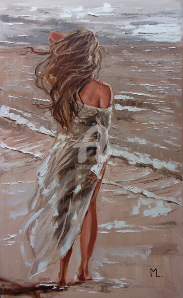 Malerei mit dem Titel "" WINDY... "" von Monika Luniak, Original-Kunstwerk, Öl