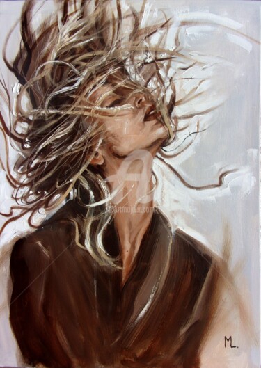 Schilderij getiteld "Catch the wind in t…" door Monika Luniak, Origineel Kunstwerk