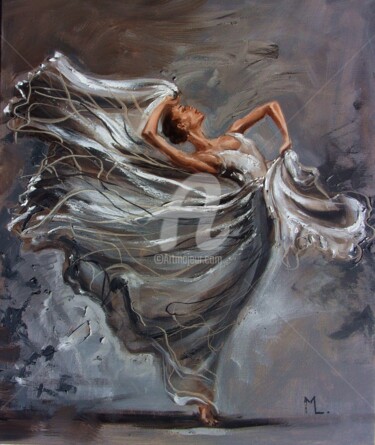 Картина под названием "JUST DANCE" - Monika Luniak, Подлинное произведение искусства, Масло