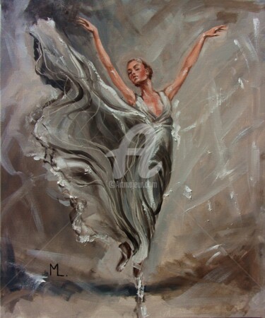 Painting titled "LET'S FLY" by Monika Luniak, Original Artwork, Oil