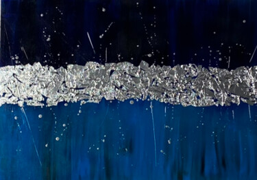 Pittura intitolato "Profondo blu" da Monika Popinigis, Opera d'arte originale, Acrilico