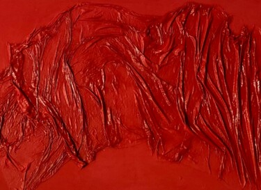 Pittura intitolato "Rosso scarlatto" da Monika Popinigis, Opera d'arte originale, Acrilico