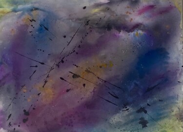 Pittura intitolato "Nuvole miste" da Monika Popinigis, Opera d'arte originale, Acrilico