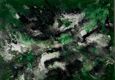 Malerei mit dem Titel "Sfondo foresta" von Monika Popinigis, Original-Kunstwerk, Acryl