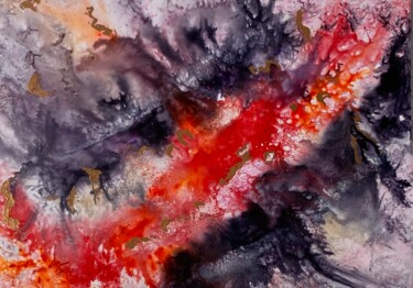 Pittura intitolato "Bruciore" da Monika Popinigis, Opera d'arte originale, Acrilico
