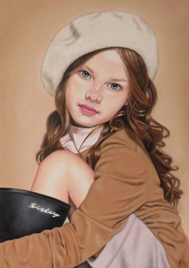 Peinture intitulée ""Woolen cap"" par Monika Rembowska, Œuvre d'art originale, Huile