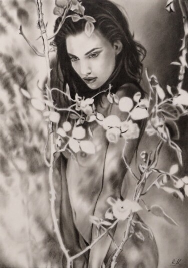 Картина под названием ""In the rose garden"" - Monika Rembowska, Подлинное произведение искусства, Масло