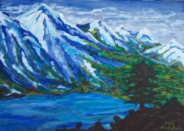 Painting titled "Landscape 2" by Monika Wasik, Original Artwork