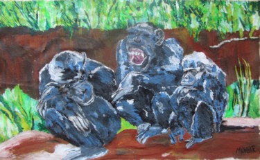 Картина под названием "Politics" - Monikr, Подлинное произведение искусства, Акрил Установлен на Деревянная рама для носилок