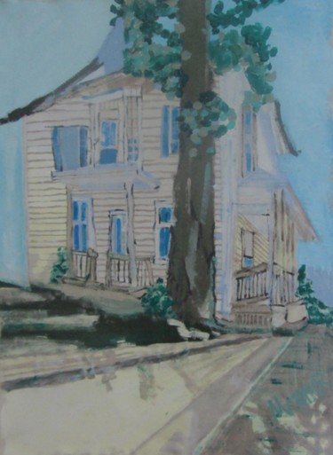 Painting titled "The House We Almost…" by Monikr, Original Artwork, Acrylic