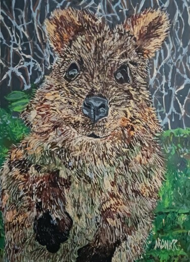 Painting titled "Quokka" by Monikr, Original Artwork, Acrylic