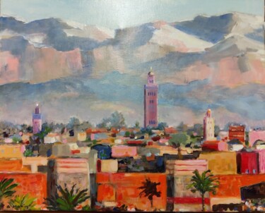 Peinture intitulée "Marrakech" par Anne Monin, Œuvre d'art originale, Acrylique Monté sur Châssis en bois