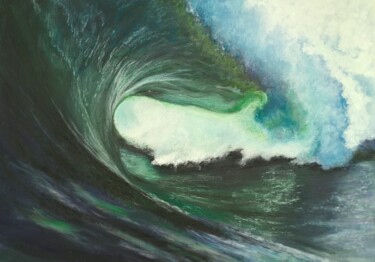 Pintura intitulada "surfquipeut" por Monique Barlet, Obras de arte originais, Pastel
