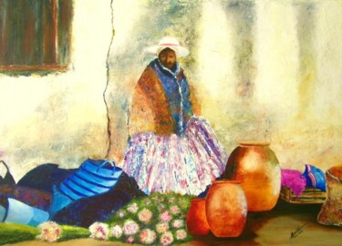 Peinture intitulée "Cuzco" par Monique Belleville, Œuvre d'art originale