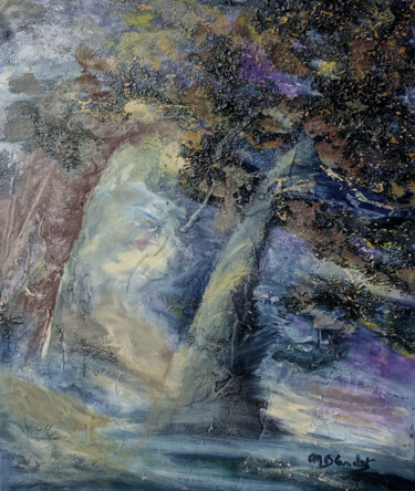 Картина под названием "lumière" - Monique Blanchet, Подлинное произведение искусства, Масло Установлен на Деревянная рама дл…