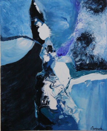 Painting titled "La force bleue" by Maryaude, Original Artwork, Acrylic