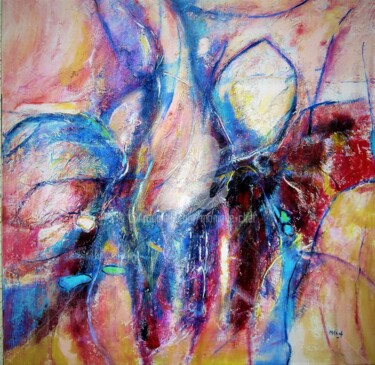 Peinture intitulée "Composition 2011-2" par Monique Chef, Œuvre d'art originale, Acrylique