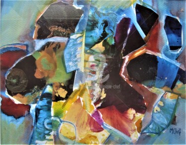 Collages titled "Harmonies" by Monique Chef, Original Artwork, Collages