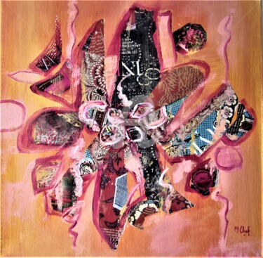Malarstwo zatytułowany „Composition 3/22” autorstwa Monique Chef, Oryginalna praca, Akryl Zamontowany na Drewniana rama noszy