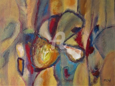 Painting titled "Abstraction 2" by Monique Chef, Original Artwork, Acrylic Mounted on Wood Stretcher frame