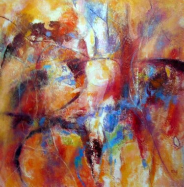 Peinture intitulée "Ombre et lumière" par Monique Chef, Œuvre d'art originale, Acrylique