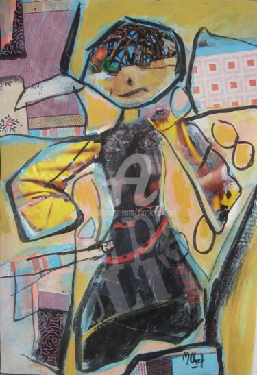 Peinture intitulée "Marionnette 8 artis…" par Monique Chef, Œuvre d'art originale, Autre