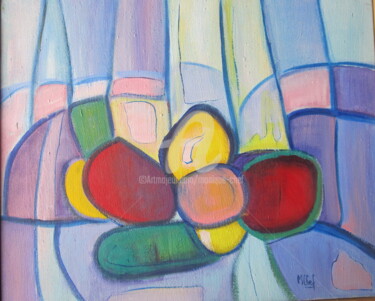 Painting titled "Fruits" by Monique Chef, Original Artwork, Acrylic