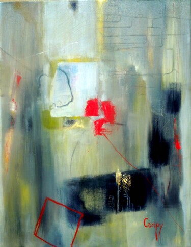 Картина под названием "Pigalle" - Monique Crespy, Подлинное произведение искусства, Акрил Установлен на Деревянная рама для…