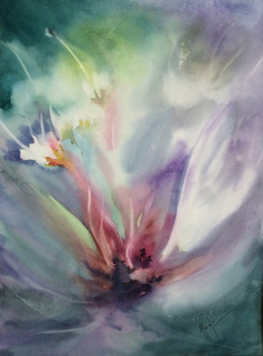 Painting titled "Evanescence.jpg" by Monique Delord, Original Artwork, Watercolor