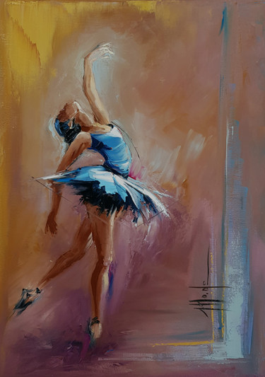 Peinture intitulée "La danseuse.jpg" par Monique Delord, Œuvre d'art originale, Huile