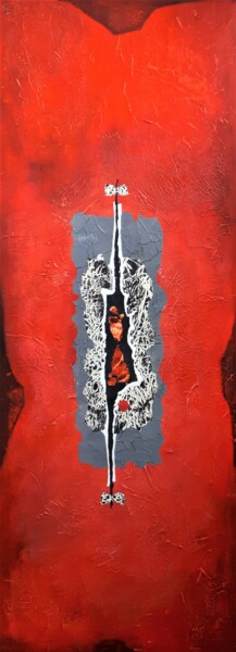 Peinture intitulée "L'élégante" par Monique Douvier, Œuvre d'art originale, Acrylique Monté sur Châssis en bois
