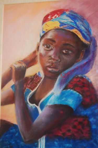 Peinture intitulée "pastel-portrait-nou…" par Monique Hirel, Œuvre d'art originale