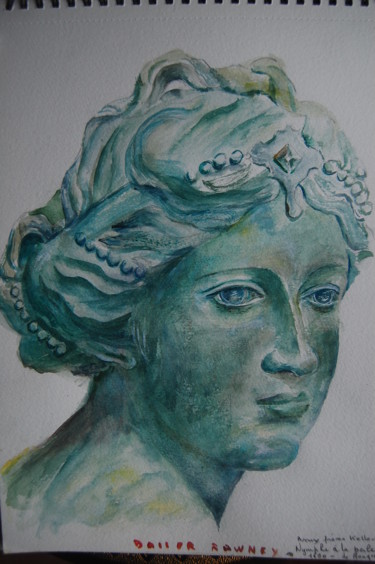 Painting titled "aquarelle-portrait-…" by Monique Hirel, Original Artwork