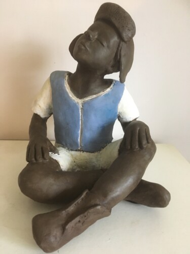 Sculpture titled "gozon" by Monique Josié, Original Artwork, Terra cotta