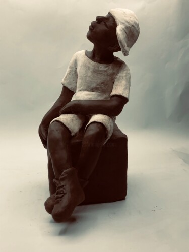 Skulptur mit dem Titel "bekkay" von Monique Josié, Original-Kunstwerk, Ton
