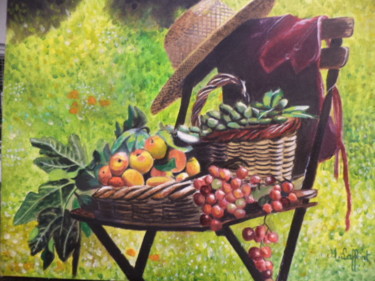 Painting titled "fruits-d-automne.jpg" by Monique Laffont-Serrati, Original Artwork