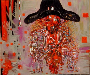 Peinture intitulée "Naissance de pluie" par Monique-Laurence Jury, Œuvre d'art originale, Huile Monté sur Châssis en bois